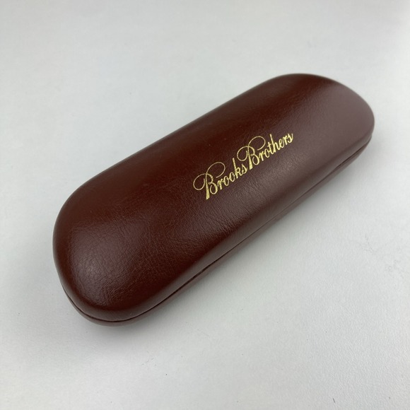 Brooks Brothers Eyeglasses Case Brown Clamshell Style - Picture 1 of 10